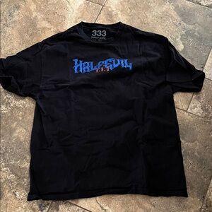 Half evil 333 Black Graphic T-Shirt men’s size XL extra large